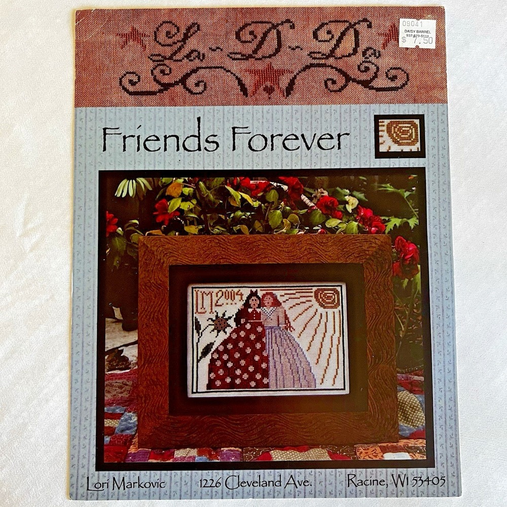 La D Da Friends Forever Cross Stitch Pattern Chart Girlfriends Sisters Cousins